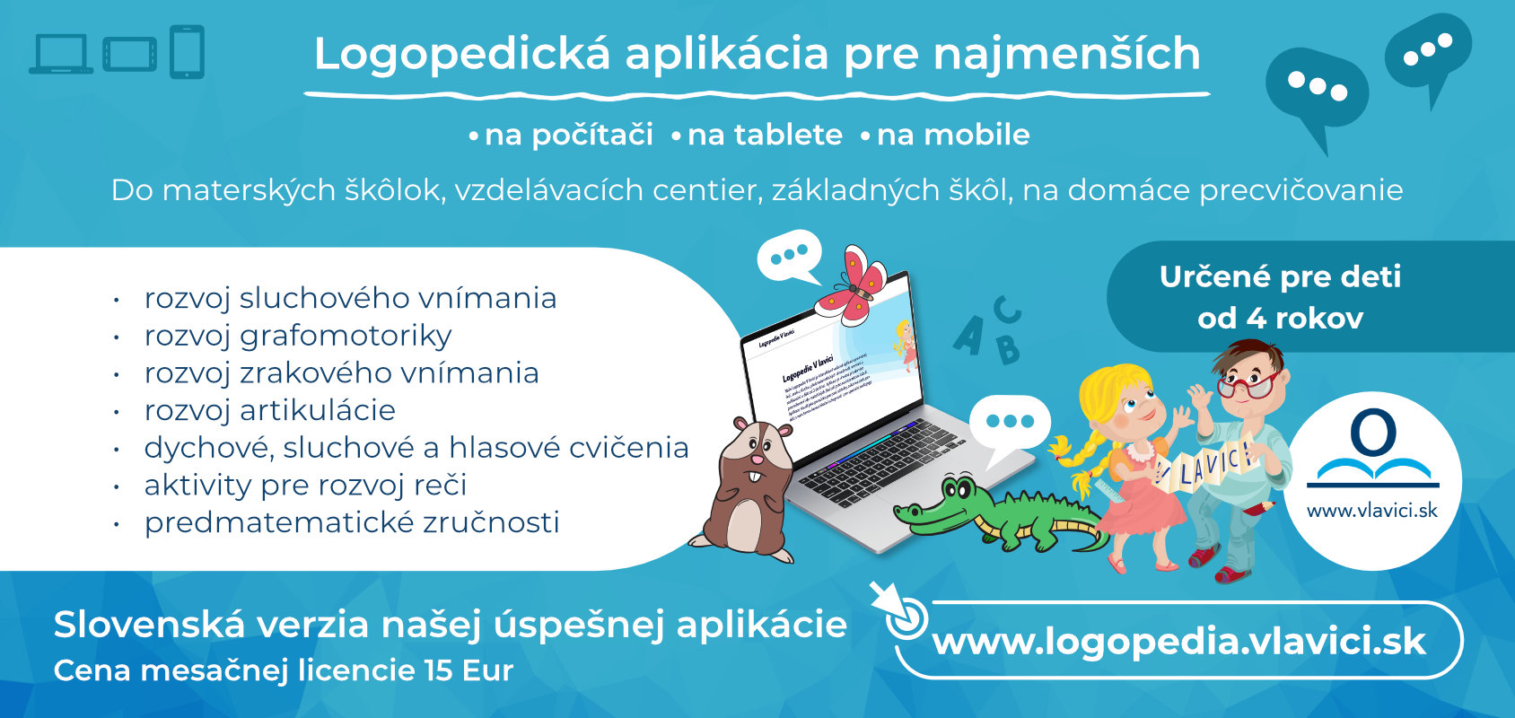 Spustili sme novú aplikáciu Logopedia V Lavici - Obrázek